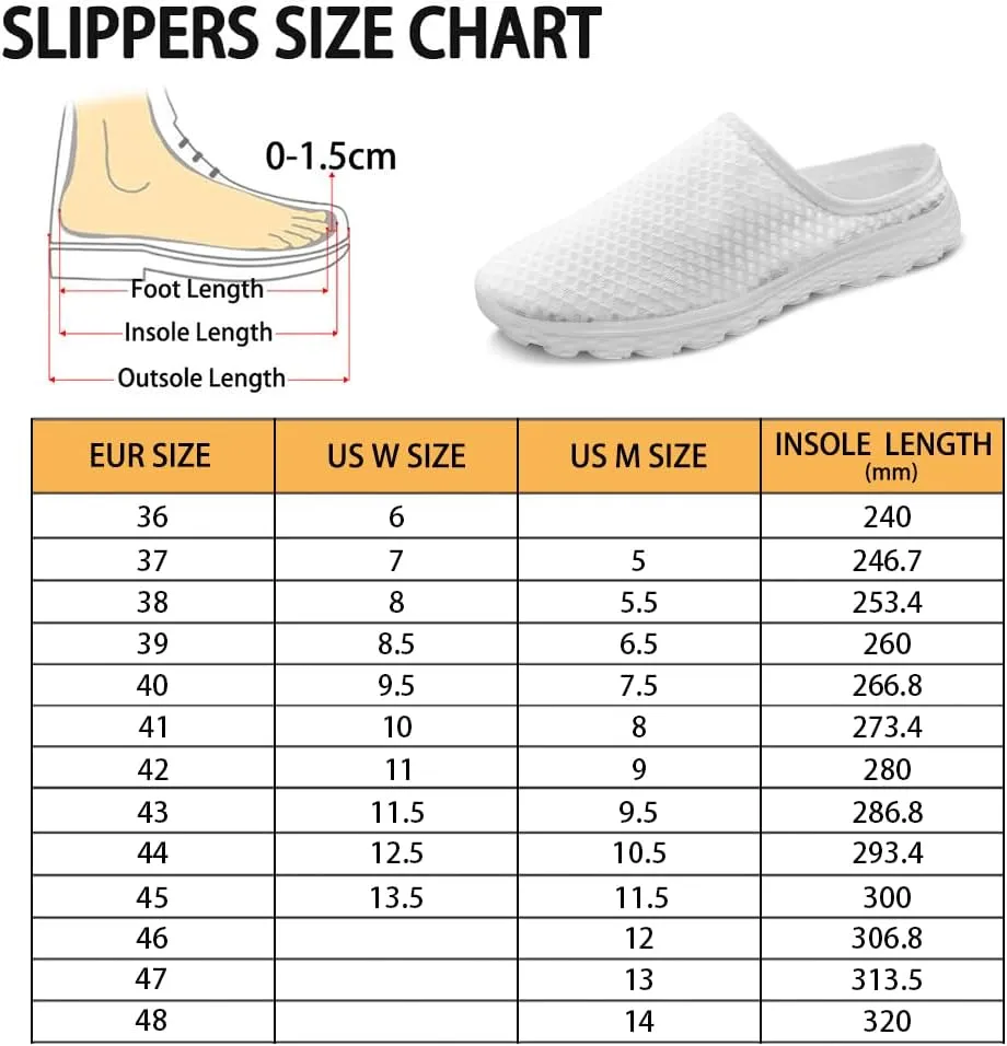 Fashion Print Backless Mule Shoes Mens Light Mesh Clogs, Comfort Support, Breathable, Anti-Slip, Ideal for Casual Wear