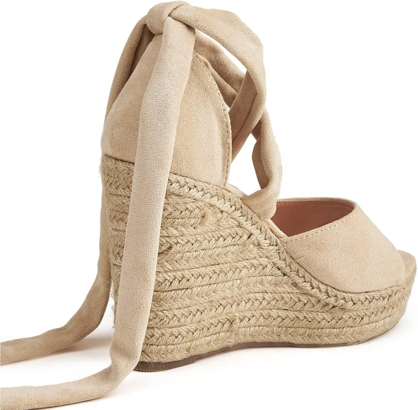 Fashion Woman Bandage Sandals, Women's Hemp Rope Platform & Wedge Sandals, Women Cross Straps Thick Bottom Sandals