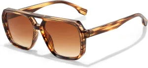 FEISEDY Retro 70s Aviator Sunglasses for Women Men, Oversized Vintage Square Shades, UV400 Sun Glasses B0267