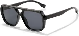 FEISEDY Retro 70s Aviator Sunglasses for Women Men, Oversized Vintage Square Shades, UV400 Sun Glasses B0267