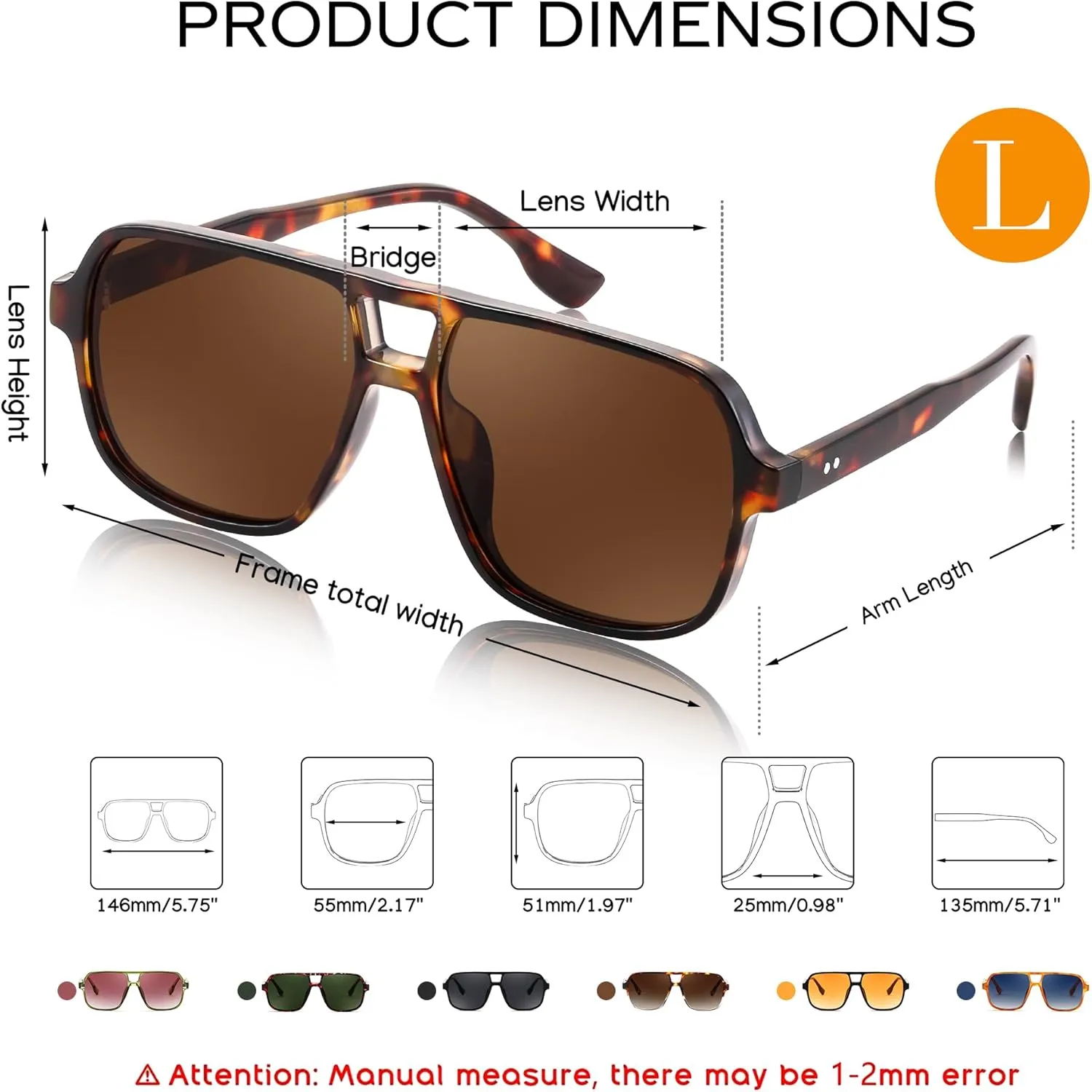 FEISEDY Retro Square Aviator Sunglasses Women Men 70s Vintage Trendy Plastic Frame Sun Glasses B4158
