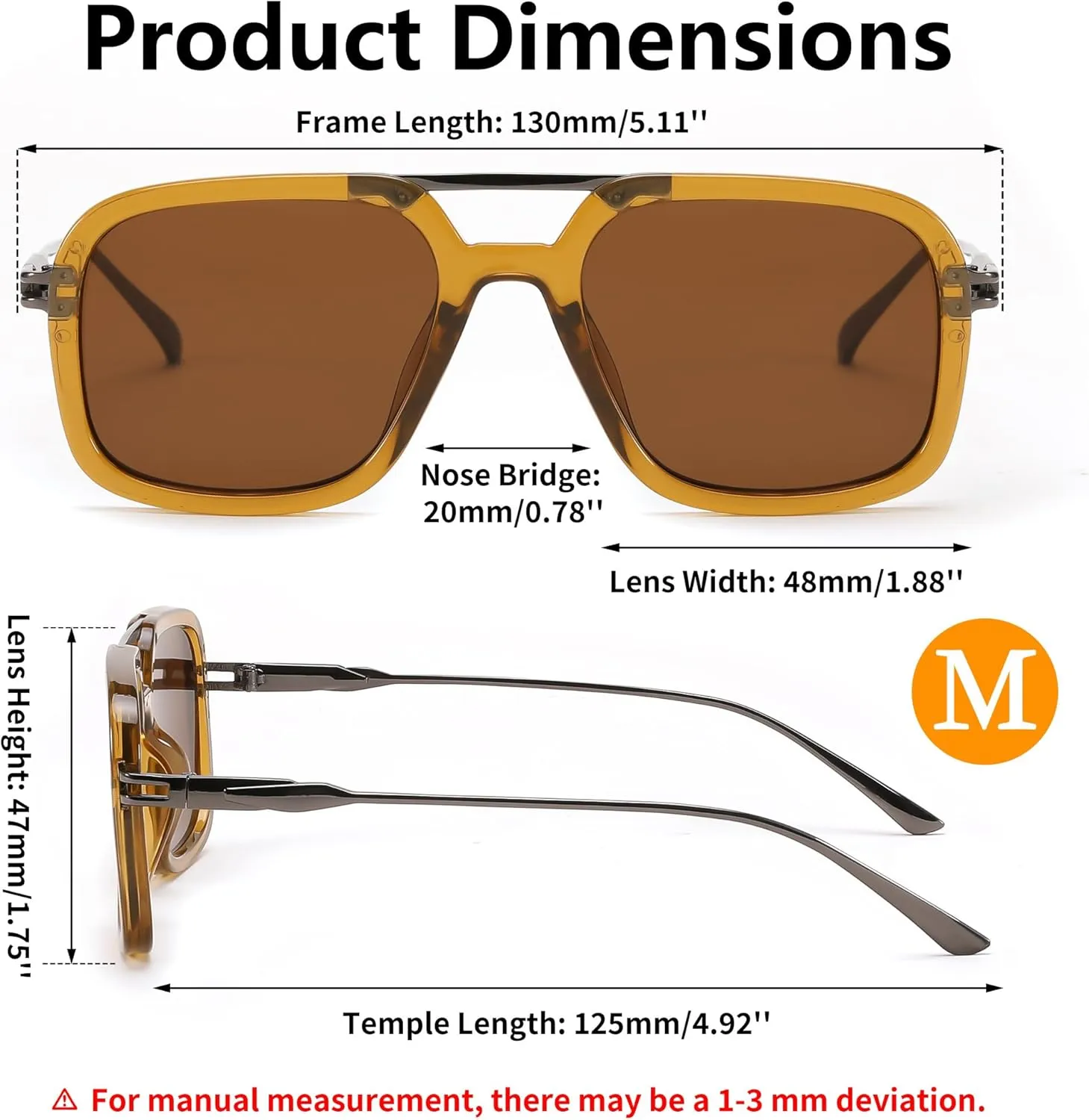 FEISEDY Vintage Square Flat Aviator Sunglasses Women Men 70s Classic Retro Stylish Frame UV400 Sunglasses B0115