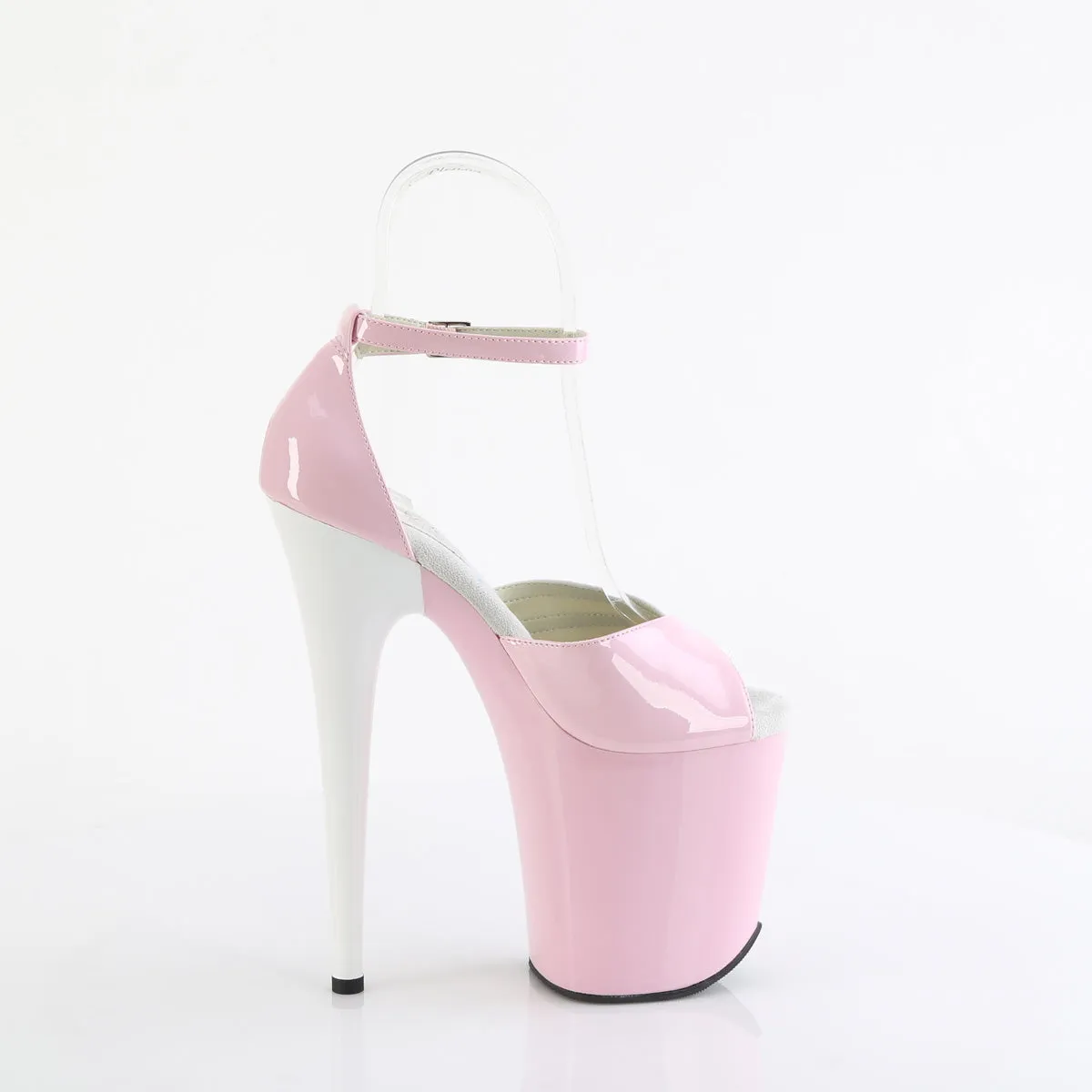 FLAMINGO-884 - Baby Pink-White Heels