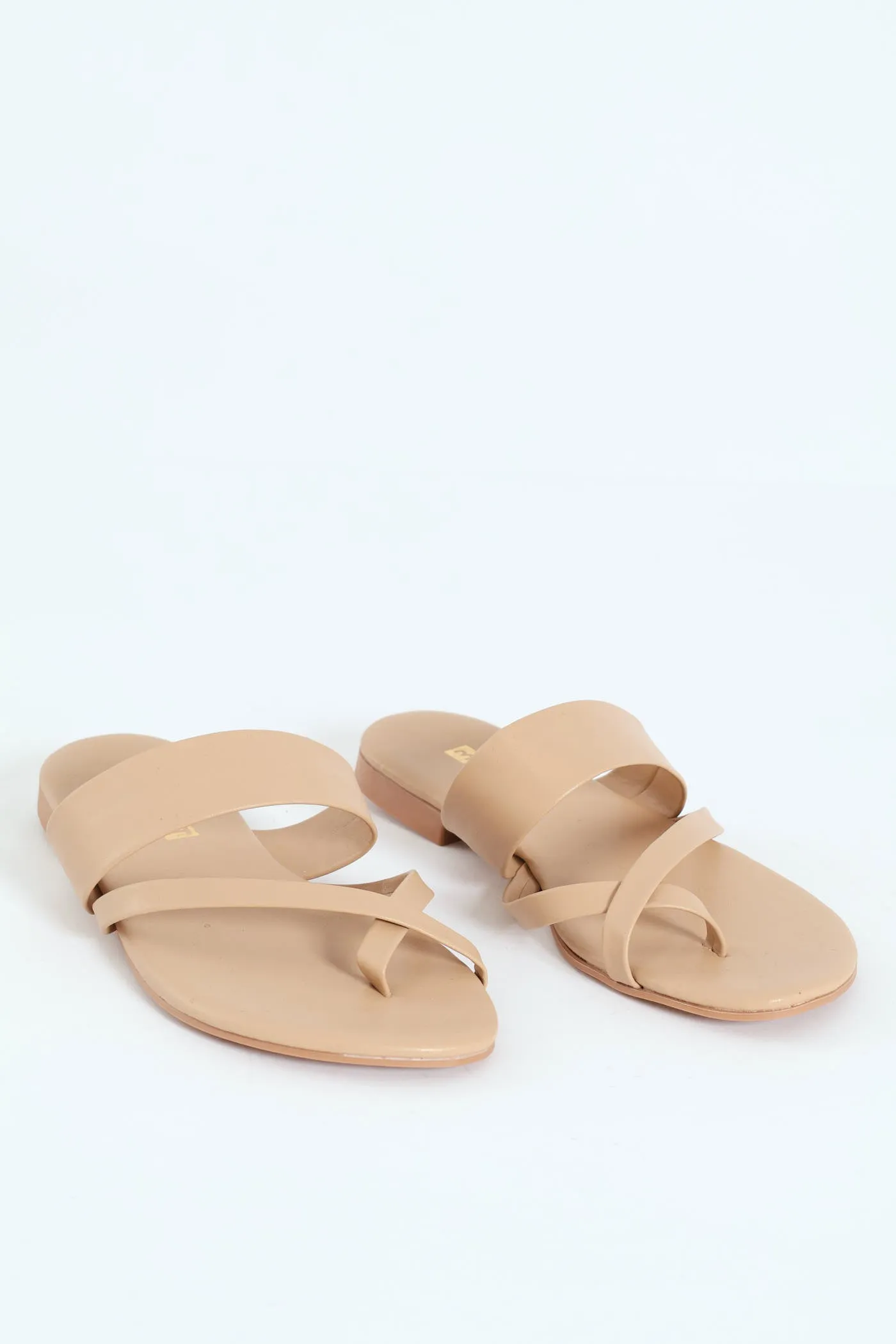 Flat Basic Multistrap Thong Toe Post