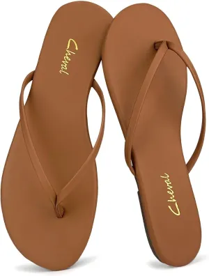Flat Leather Flip Flops for Women, Comfortable Dressy Thong Sandals 2025 Summer and Spring Vacation Essentials, Chanclas Para Mujer