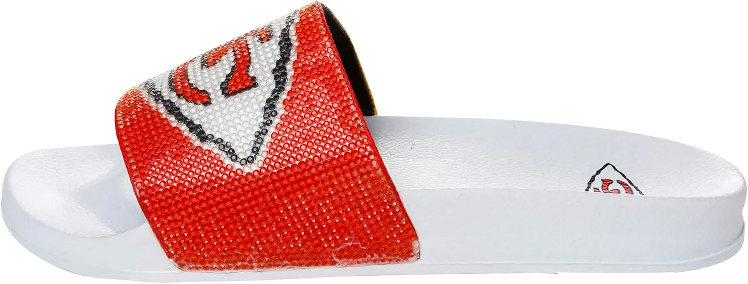 FOCO Women's NFL Big Logo Shimmer Slide Sandal