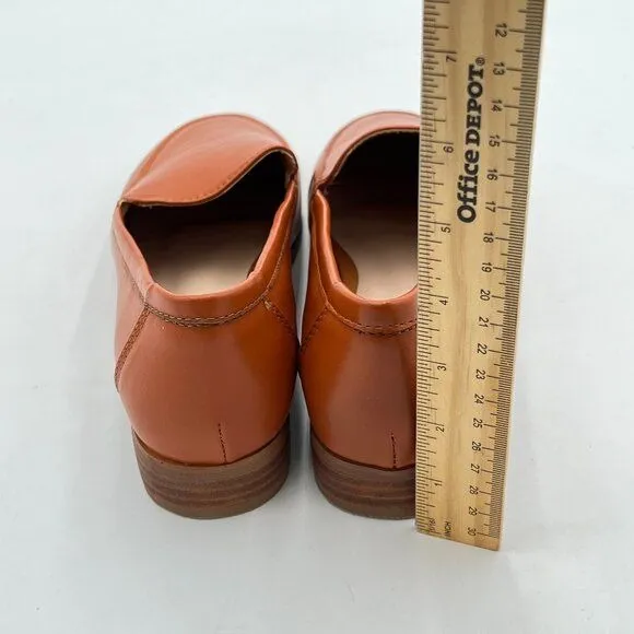 FOWT Coffe Wide Width Loafer Shoes Slip On High Block Stripped Heel Flats Loafer