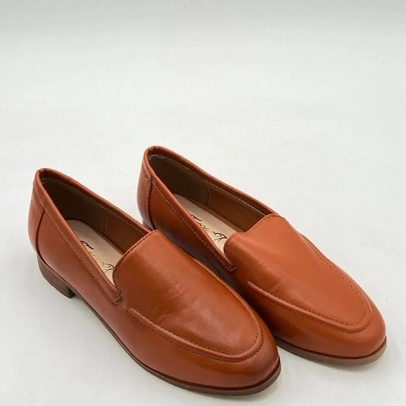 FOWT Coffe Wide Width Loafer Shoes Slip On High Block Stripped Heel Flats Loafer