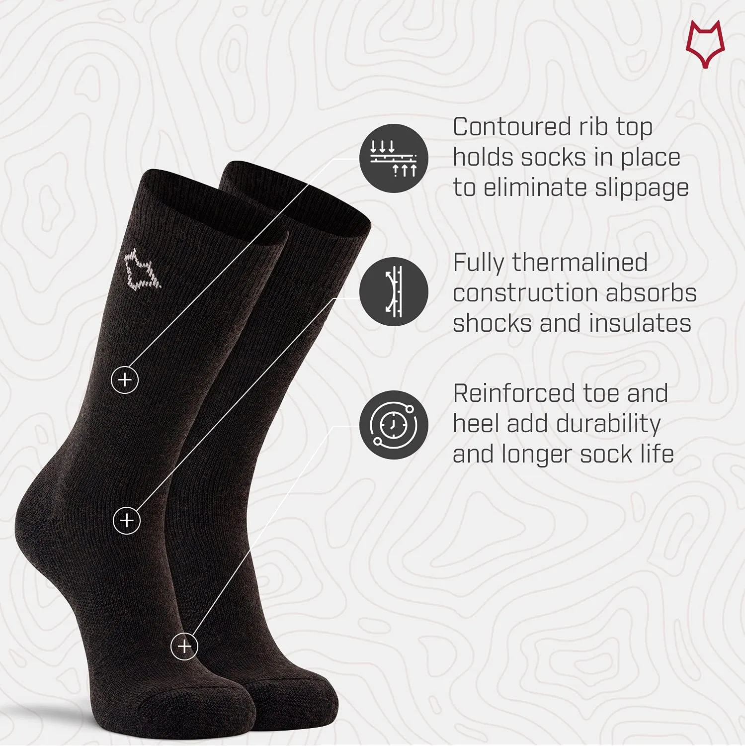 Fox River Wick Dry Tramper Merino Wool Crew Socks Medium Weight Men’s Hiking Sock with Moisture Wicking Fabric