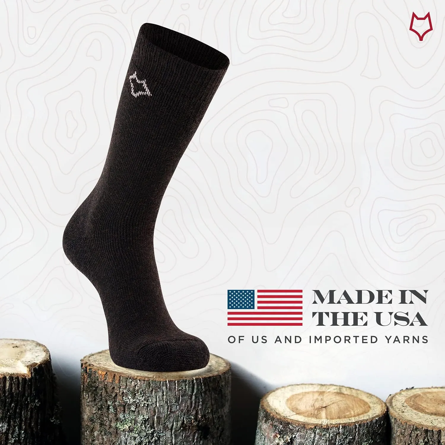 Fox River Wick Dry Tramper Merino Wool Crew Socks Medium Weight Men’s Hiking Sock with Moisture Wicking Fabric