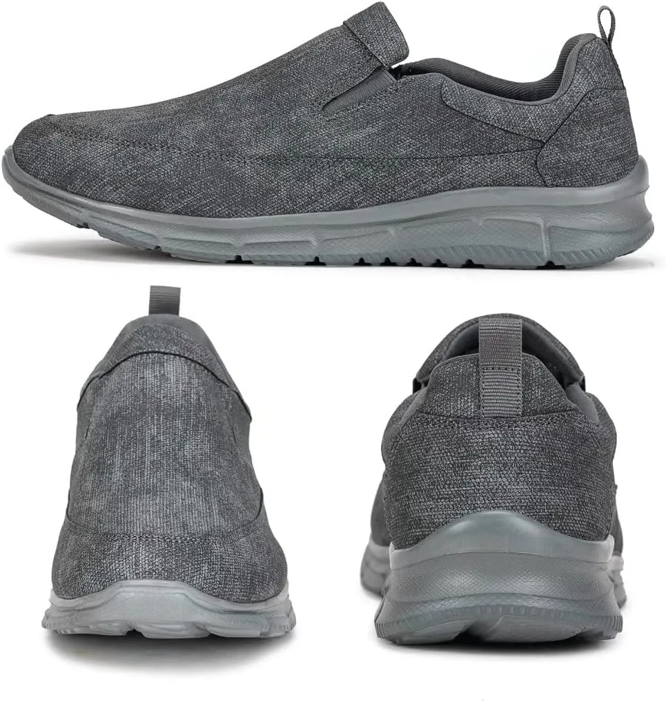 Frank Mully Men's Slip On Walking Shoes Lightweight Casual Knit Loafer Sneakers Comfortable Mesh Work Shoes Athletic Walking Shoes for Men Breathable