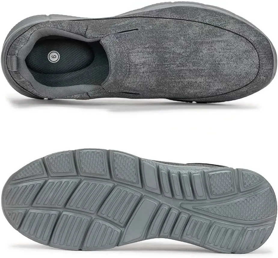 Frank Mully Men's Slip On Walking Shoes Lightweight Casual Knit Loafer Sneakers Comfortable Mesh Work Shoes Athletic Walking Shoes for Men Breathable