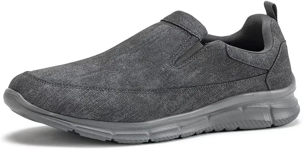 Frank Mully Men's Slip On Walking Shoes Lightweight Casual Knit Loafer Sneakers Comfortable Mesh Work Shoes Athletic Walking Shoes for Men Breathable