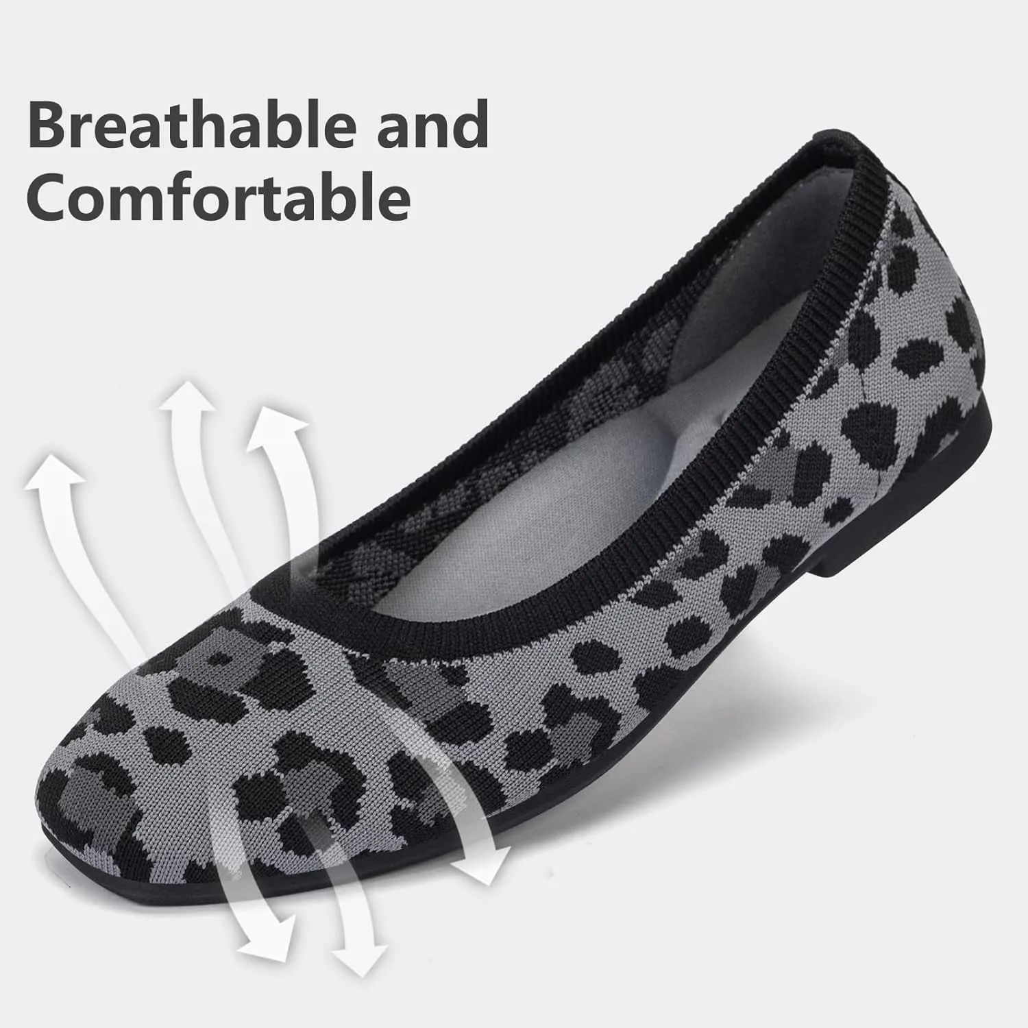 Frank Mully Women's Flats Square Toe Flats Comfortable Slip on Washable Ballet Flats Shoes for Women Dressy Work