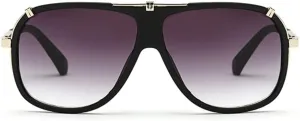 Freckles Mark 70s Italian Mob Boss Retro Square Sunglasses for Men Women Vintage Disco Sun Glasses