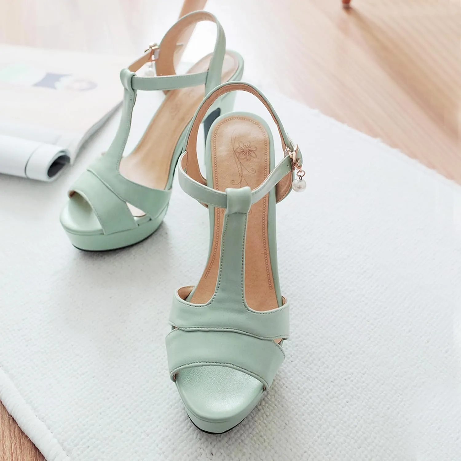 Gicoiz Women High Heeled Open Toe Sandal Platform