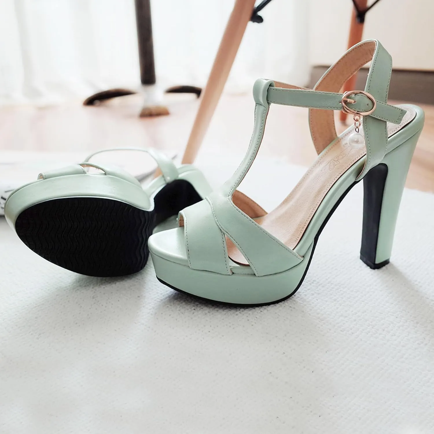 Gicoiz Women High Heeled Open Toe Sandal Platform