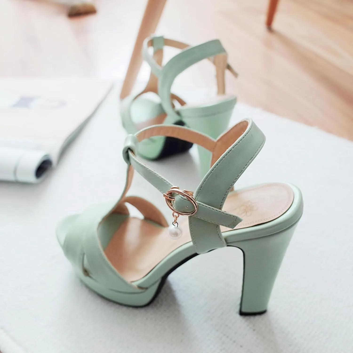 Gicoiz Women High Heeled Open Toe Sandal Platform