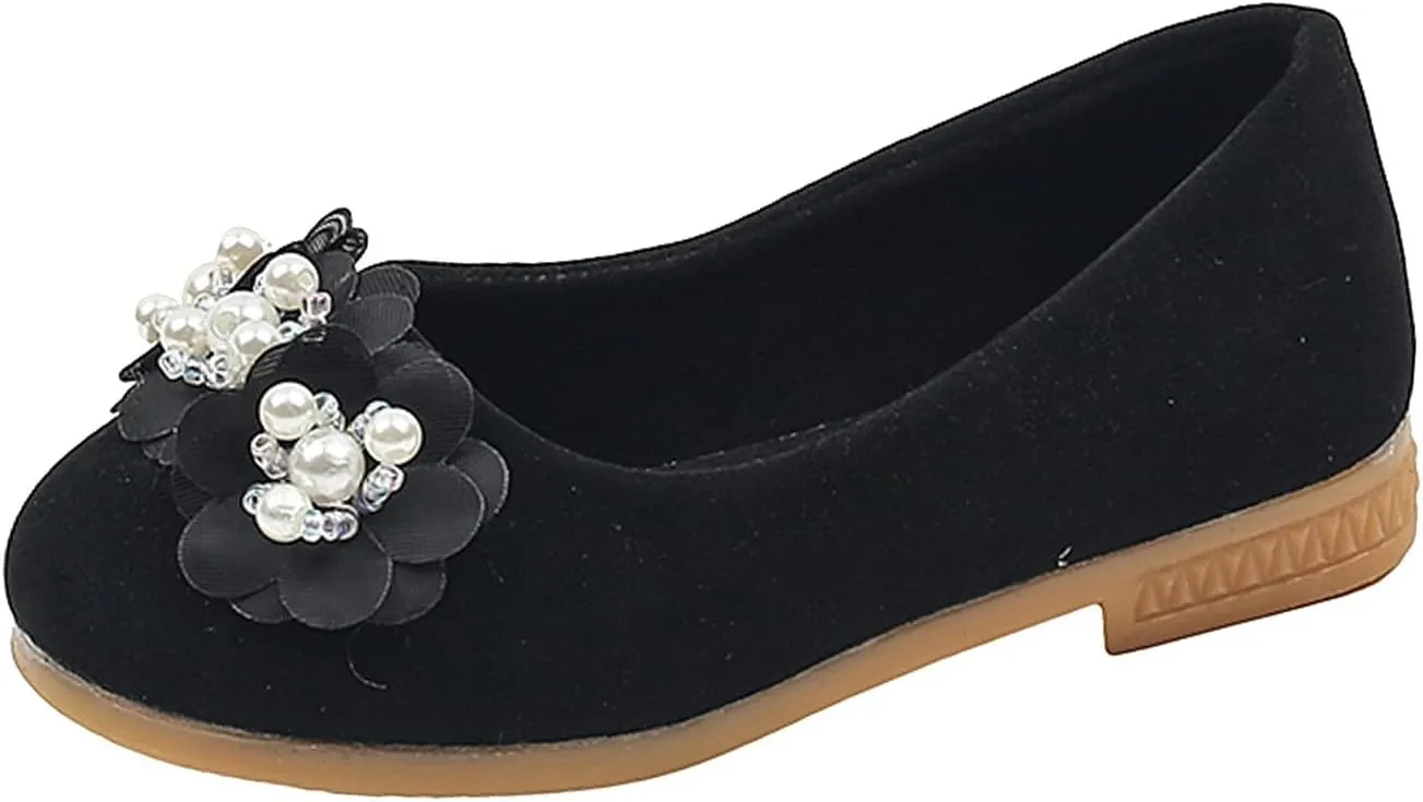 Girls Baby Shoes Pearl Flower Shoes Sandals Dancing Infant Pearl Bling Single Kids Girl Sandals Size 3