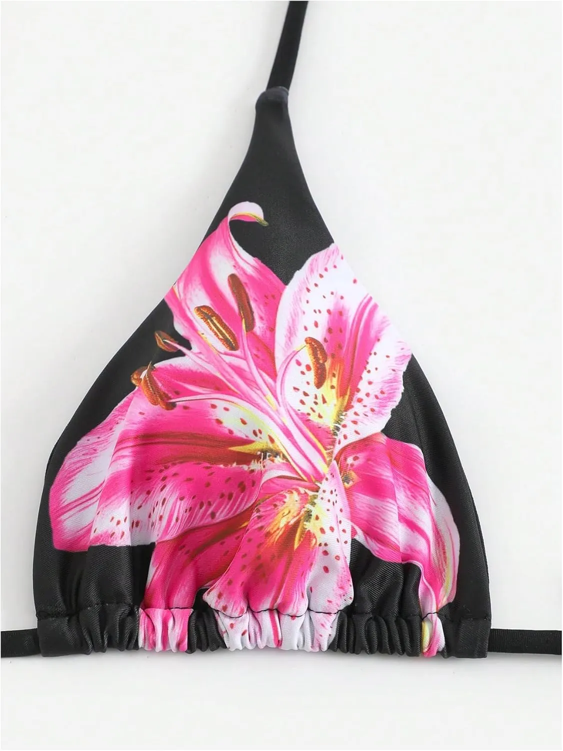 GORGLITTER Women's 3 Piece Swimsuits Floral Print Halter Triangle Tie Side Bikini Set with Cover Up Skirt