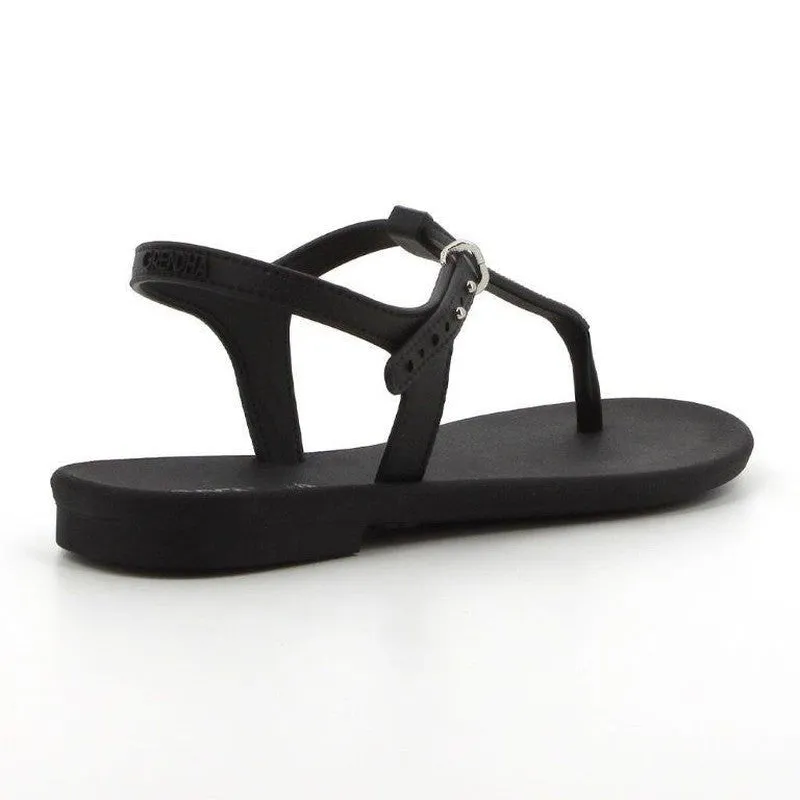 Grendha Slingback Sandals with Trim - Black