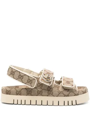 Gucci GG Supreme Slingback Sandals