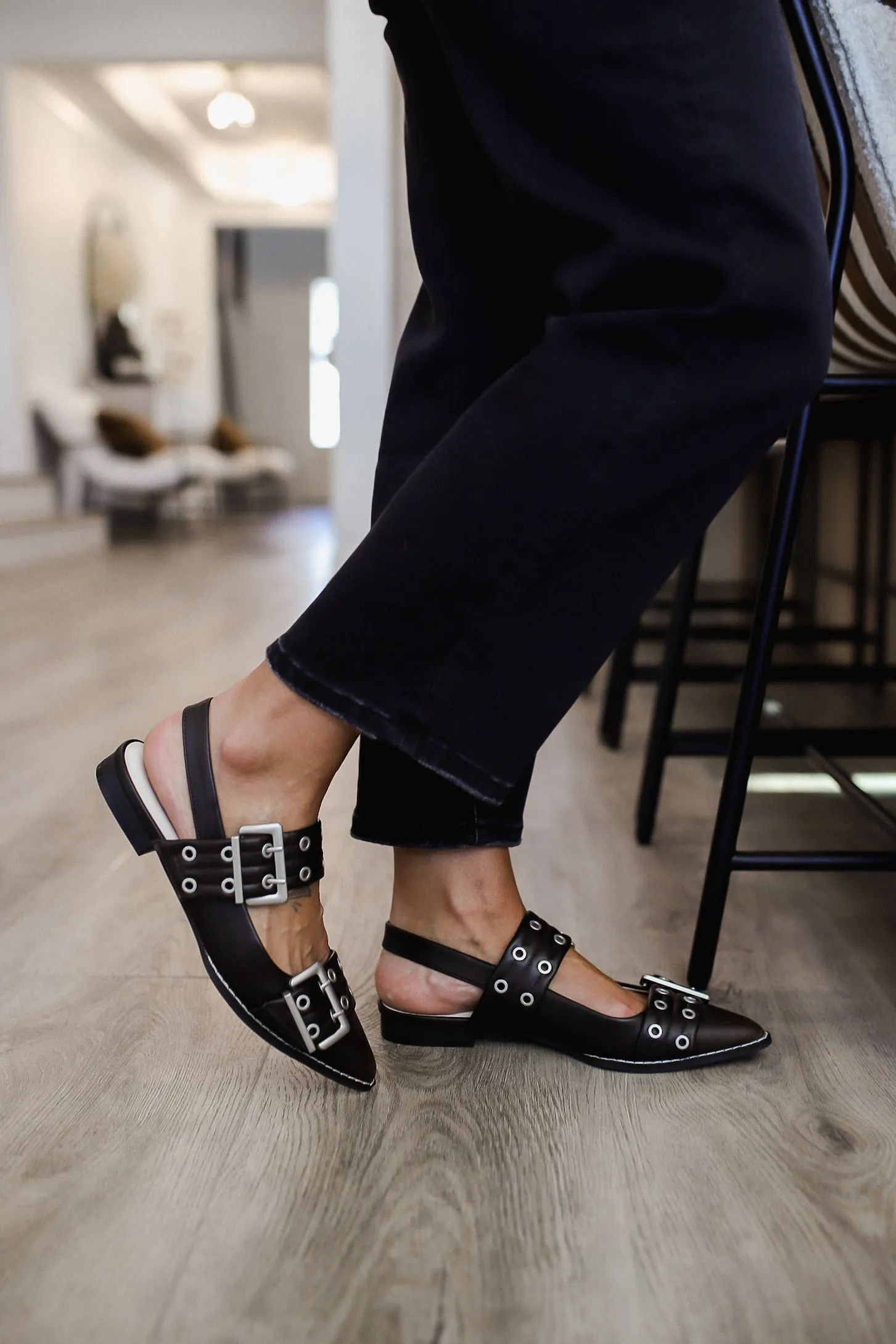 Harlow Double Buckle Ballet Flats