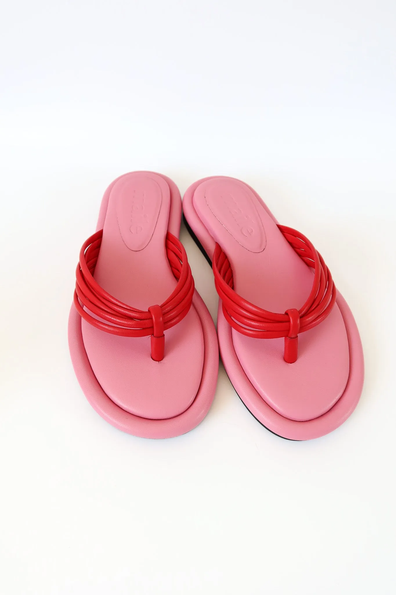 harper pink cherry thong sandal
