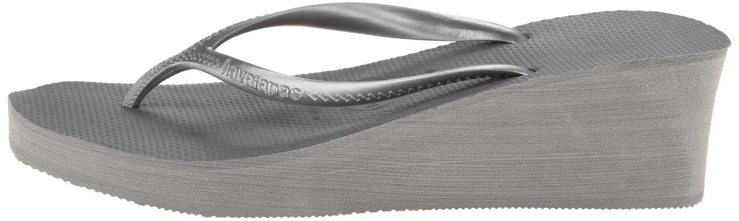 Havaianas Women's High Fashion Sandal Flip Flop, black, 39 BR-9-10 W US