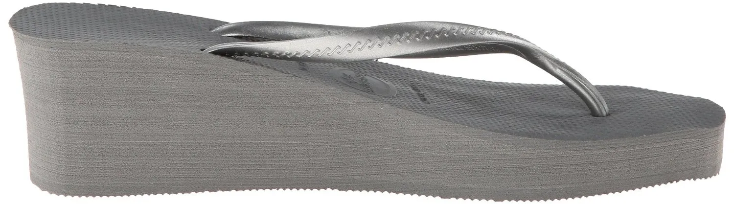 Havaianas Women's High Fashion Sandal Flip Flop, black, 39 BR-9-10 W US