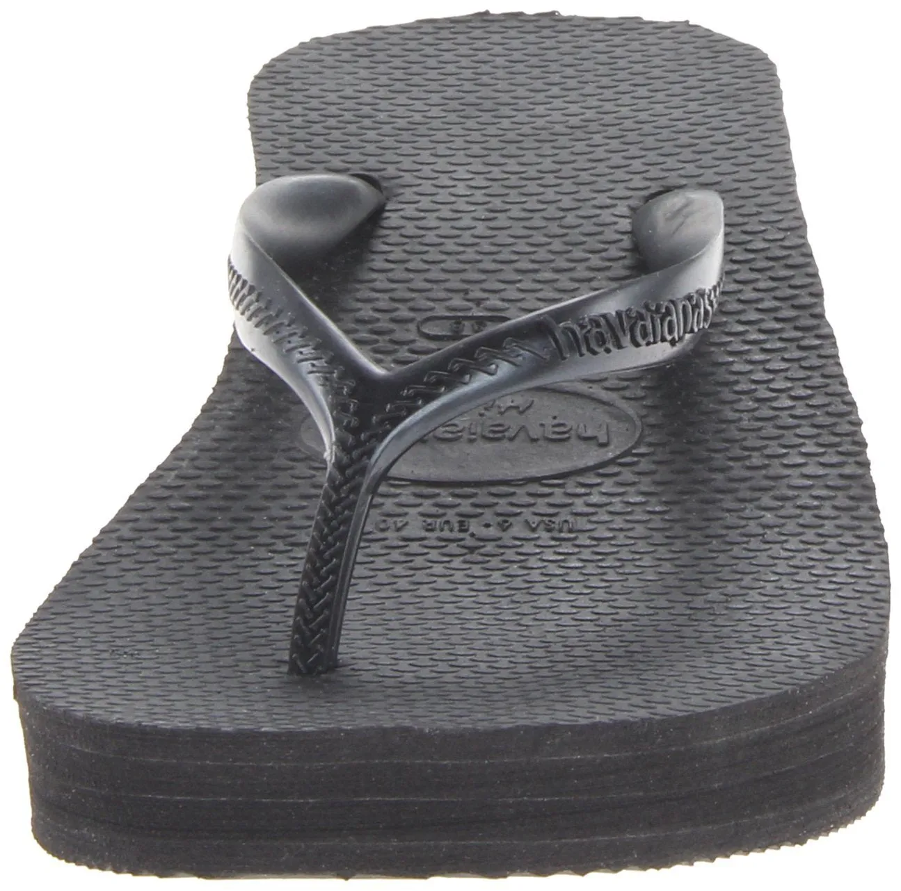 Havaianas Women's High Fashion Sandal Flip Flop, black, 39 BR-9-10 W US