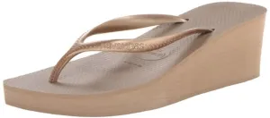 Havaianas Women's High Fashion Sandal Flip Flop,Rose Gold,35 BR