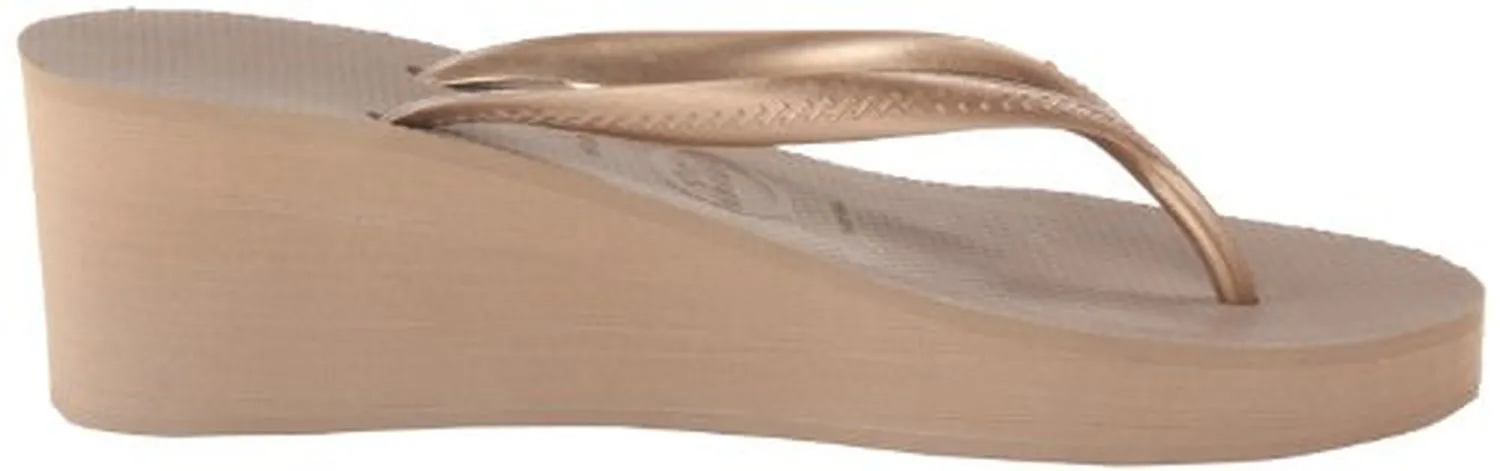Havaianas Women's High Fashion Sandal Flip Flop,Rose Gold,35 BR