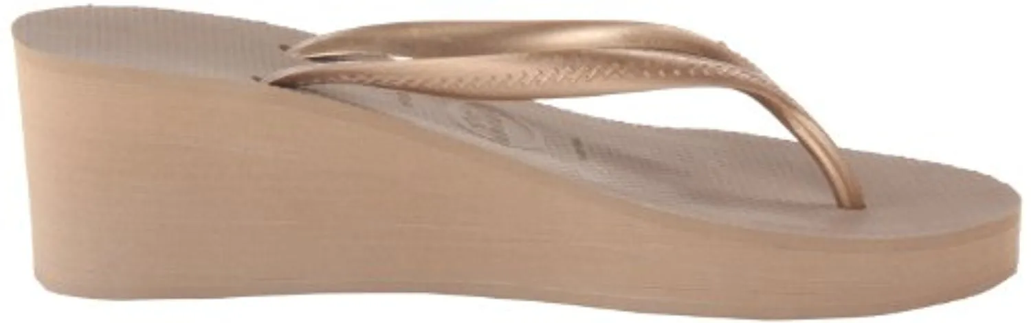 Havaianas Women's High Fashion Sandal Flip Flop,Rose Gold,41 BR
