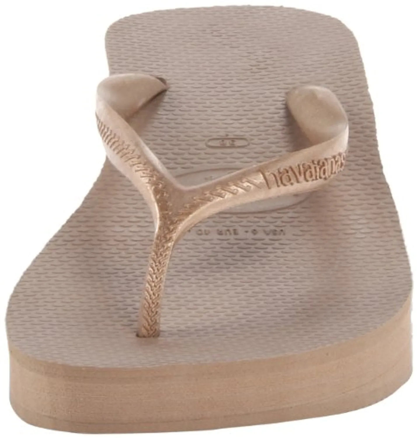 Havaianas Women's High Fashion Sandal Flip Flop,Rose Gold,41 BR