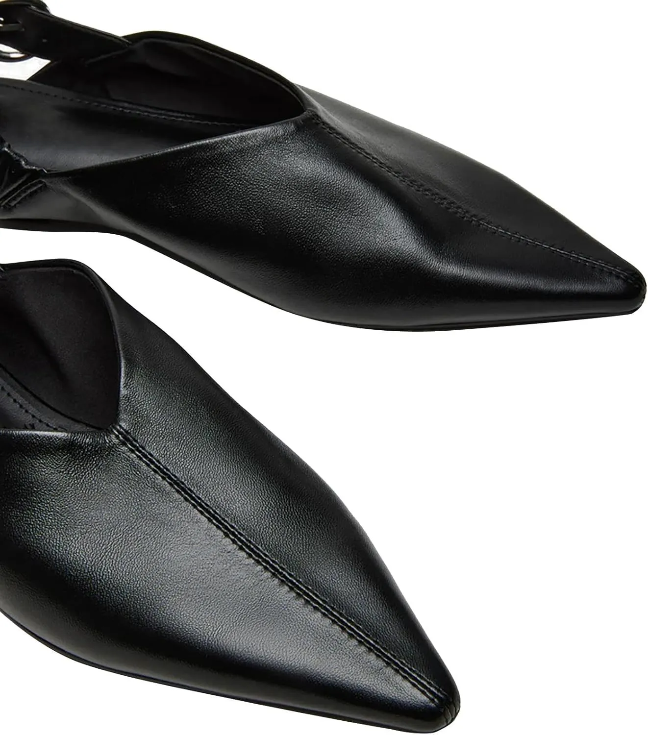 heelchic Women's Slingback Flats Pointed Toe Ruched Slingback Ballet Casual Fashion Plain Ballet Comfort Soft Slip On Flats