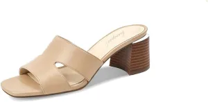 Heeled Sandals for Women Block Heels Mules for Women Chunky Square Open Toe Sandals Dressy Heels Slip on Comfy Low Heels Backless Summer Dress Shoes Wedding Party