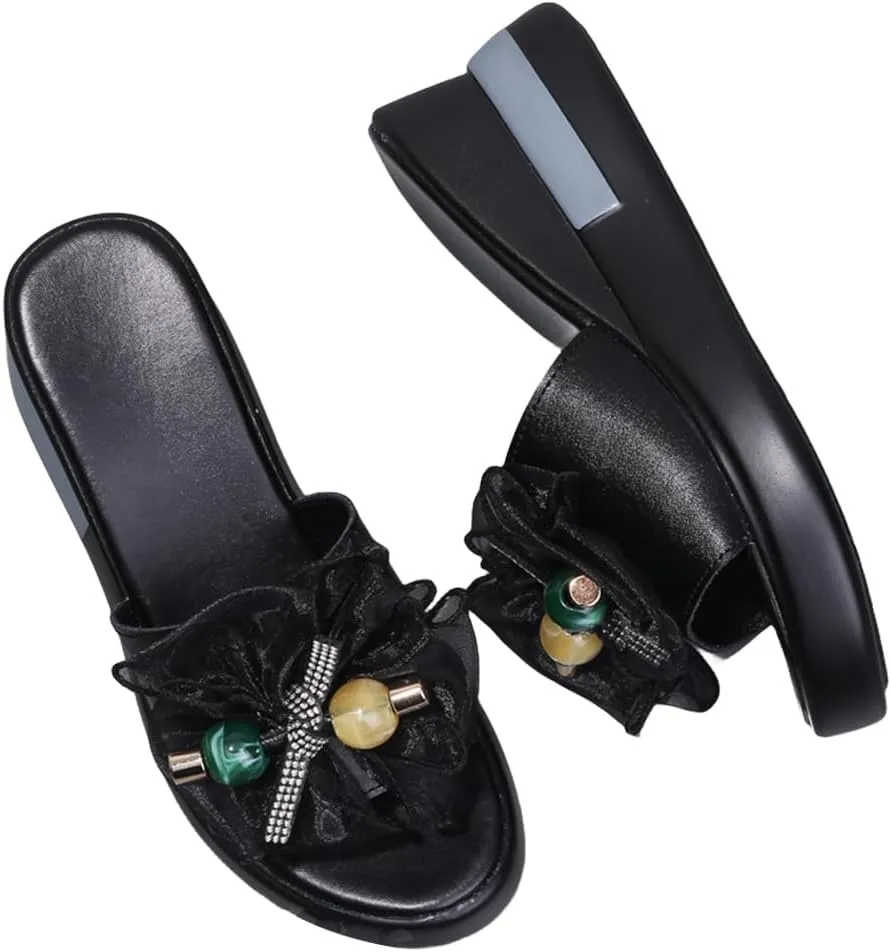 HESBITEUL Womens Platform Sandals Comfortable Walking Orthopedic Slippers Ladies Arch Support Sandals