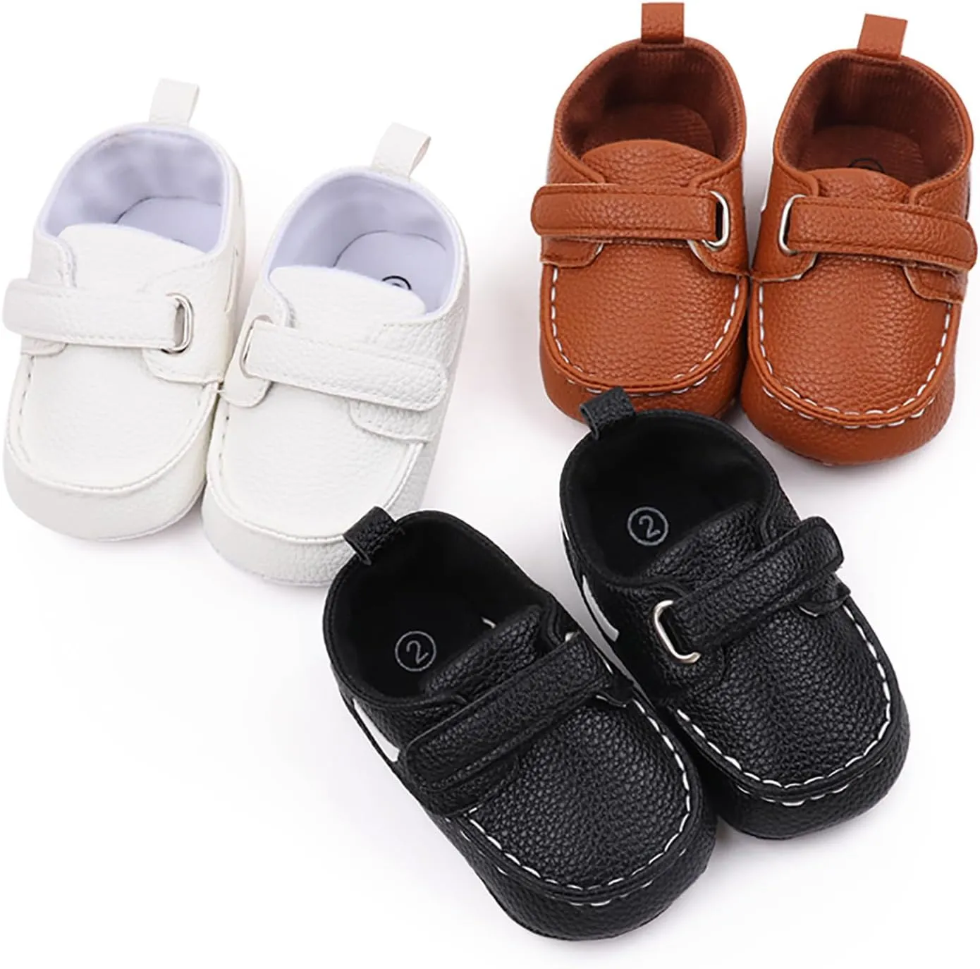 Infant Boys and Girls Oxford Shoes PU Leather Loafers Dress Shoes are Suitable for Crawling, Wedding Dress, Birthday Parties and Any Occasion
