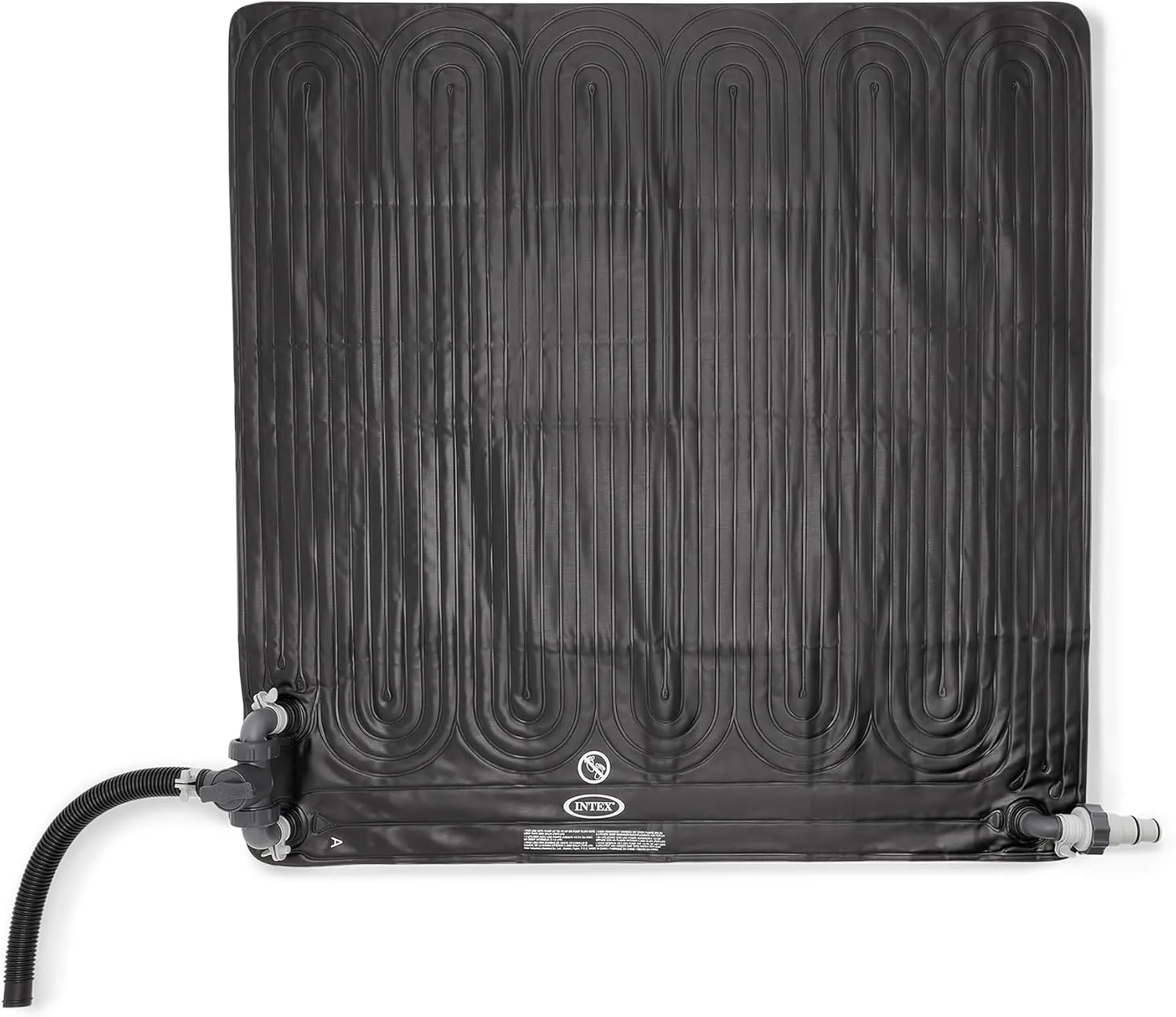 Intex 28685E 47 Inch x 47 Inch Solar Pool Water Heater Mat for 8,000 Gallon Above Ground Swimming Pool with Hose Attachment and Adaptors, Black