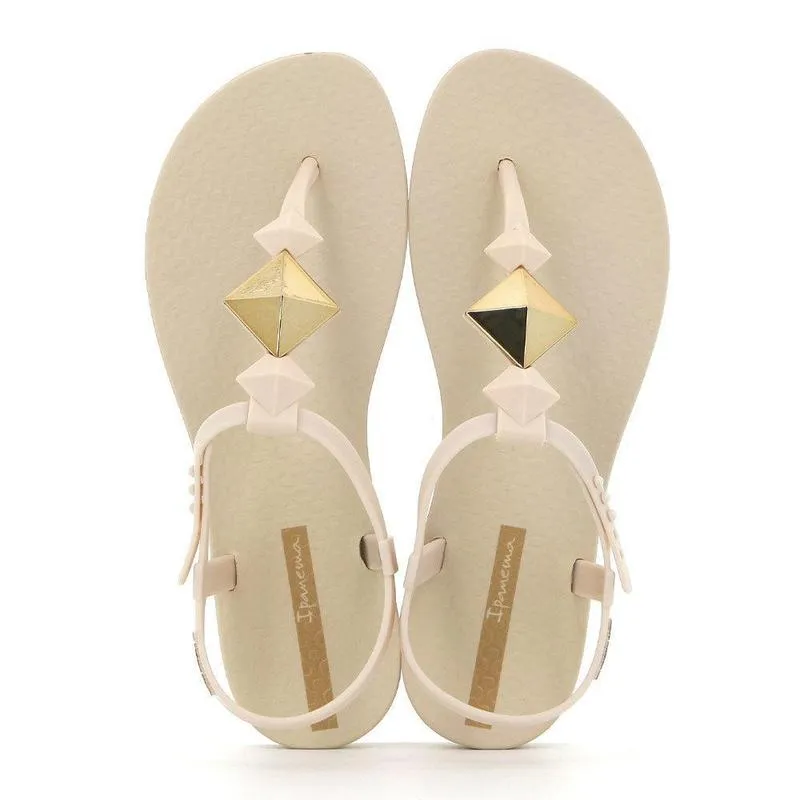 Ipanema Thong Sandals - Beige/Gold