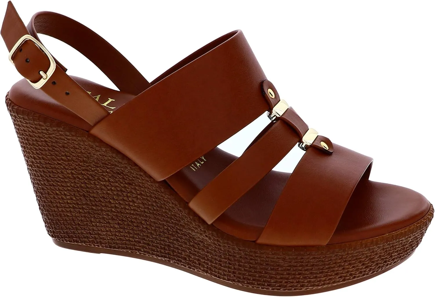 ITALIAN Shoemakers Womens Britt Fashion Wedge Sandals Made In Italy