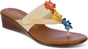 ITALIAN Shoemakers Womens Queens Wedge Sandals 9 Multi patt