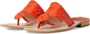 Jack Rogers Women's Jacks Flat Sandal-Nappa/Patent