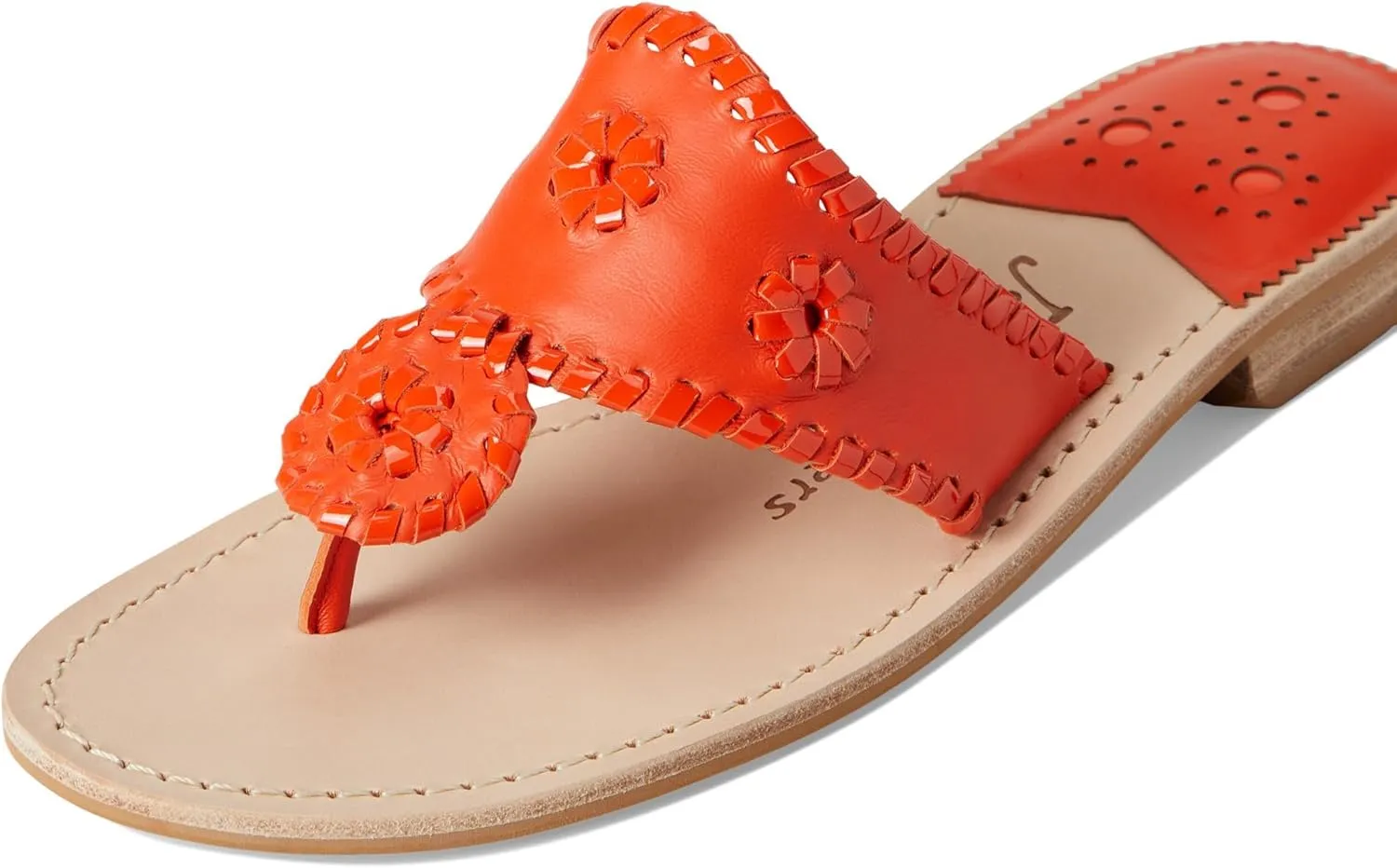 Jack Rogers Women's Jacks Flat Sandal-Nappa/Patent