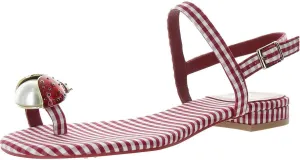 Jeffrey Campbell Womens Beeanca Embellished Thong Sandals Red 8 Medium (B,M)