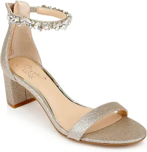 Jewel Badgley Mischka Catalina Open Toe Block Heel