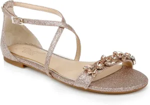 Jewel Badgley Mischka Tessy Satin Evening Sandal