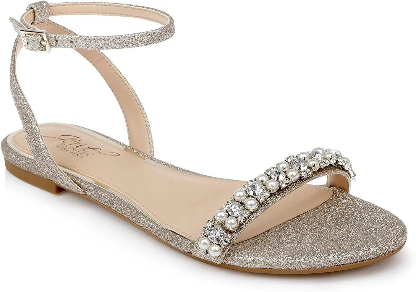 Jewel Badgley Mischka Women's Daria Flat Sandal