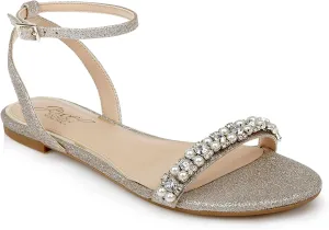 Jewel Badgley Mischka Women's Daria Flat Sandal